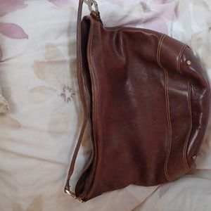 Anne Klein bucket hobo bag, like new, brown, soft leather